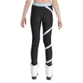 thumbnail image 2 of iiniim Kids Girls Athletic Color Block Gymnastics Yoga Pants Tights Dance Leggings Light Blue 14, 2 of 7