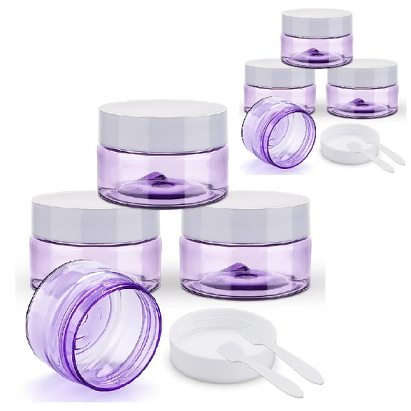 8PCS 1oz Hethyo Refillable Travel Plastic Toiletries Dispenser Cans, Dispenser Storage Jars.