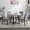 Gray, variant on Roundhill Furniture Edo 5-Piece Dining Set, Round Trestle Table and 4 Upholstered Chairs, Gray and Blue