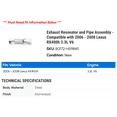 thumbnail image 2 of Exhaust Resonator and Line Assembly - Compatible with 2006 - 2008 RX400h 3.3L V6 2007, 2 of 2