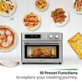 thumbnail image 3 of VAL CUCINA Freidora de aire con calefacción por infrarrojos, horno de convección extragrande para encimera 10 en 1, tostada de 6 rebanadas, charola para hornear esmaltada, fácil de limpiar con libro, 3 of 5