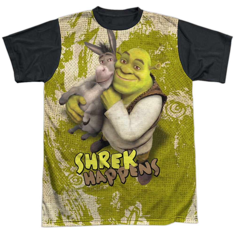 Shrek Big HEAD 1-Sided Sublimated Big Print Poly T-Shirt
