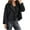 Black, variant on Ltctricy Womens Cropped Pea Coat Winter Trendy Long Sleeve Lapel Wool Jackets Casual Button Trench Outerwear