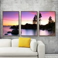 thumbnail image 2 of IDEA4WALL 3 Piece Framed Canvas Wall Art for Living Room, Bedroom Lake Tahoe Canvas Prints for Modern Home Decoration Ready to Hang, 2 of 4