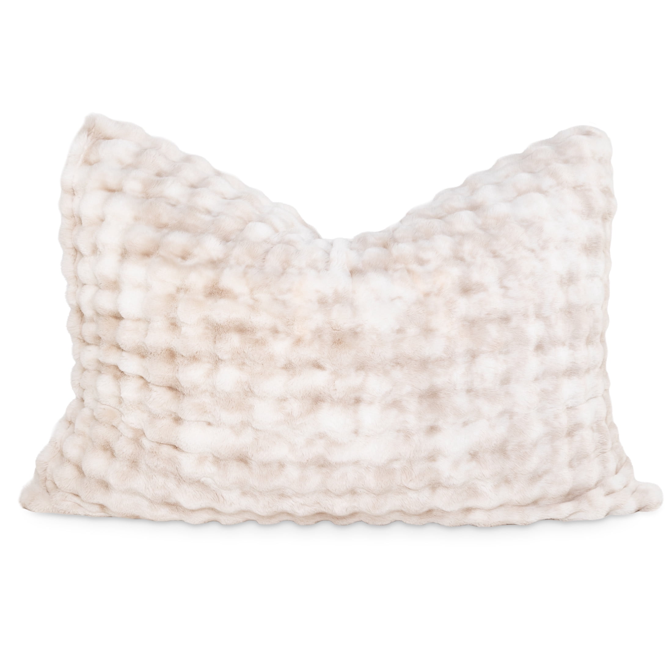 Raven-Symoné Home Pillow Saxx LoungePuff, Giant Floor Pillow & Faux Fur Lounger - Phantom Cream