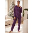 thumbnail image 4 of Dreams & Co. Plus Size Thermal Henley Pajama Set, 4 of 6