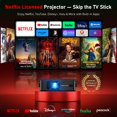 thumbnail image 2 of [Ultra-Slim 1.9 pulgadas | Licencia de Netflix | AI Auto Focus | Soporte de 360°] Mini proyector inteligente con WiFi 6 y Bluetooth, Netflix/YouTube/Disney+/Hulu, proyector de película DBPOWER N5 para, 2 of 5