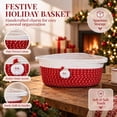 thumbnail image 4 of Christmas Basket, Cotton Christmas Basket for Gifts, Rope Woven Storage Basket with Handle and Santa Claus Doll, Christmas Holiday Cotton Basket for Gifts Candy Toy Tabletop Home Decor, 4 of 8