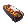 thumbnail image 6 of Picia Thanksgiving With Autumn Pattern Large Capacity PU Leather Pencil Case Organizer Pen Marker Holder Double Zipper Storage Bag Big Pencil Pouch for College Office, 6 of 6