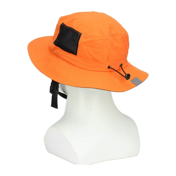 Fishing Hat, Mesh Orange Wide Brim Sun Hat Nylon For Hiking