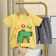 thumbnail image 1 of LSLJS Mode T-Shirts Décontractés à Manches Courtes pour Filles Col Rond Bouton Ensemble de Shorts Imprimés Vêtements d'Été Vêtements pour Enfants Tendance 2024, 1 of 3