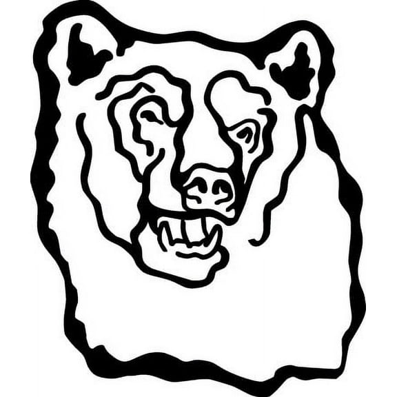 Wall Decal Bear Face Animal Buck Horns Camping Deer Predator Doe Hunting Bow Arrow Bulls Eye Wilderness Camouflage Holiday Gift Ideas Sticker - Size: 16 Inches X 16 Inches