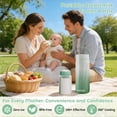 thumbnail image 4 of MAROUTE Portable Breast Milk Cooler, 24hr 360° Cooling, 2x10oz BPA-Free 316 Steel Bottles, for Travel & Work, 4 of 8
