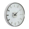 thumbnail image 6 of DecMode 14" Silver Aluminum Wall Clock with Clear Face, 6 of 9