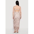 thumbnail image 3 of Women's Zebra Print Mesh Overlay Dress with Keyhole Back, 3 of 3