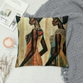 thumbnail image 2 of PHYHOO African Pillow Covers Vintage Colorful African Women Art Painting Linen Throw Pillow Case Cushion Covers Home Decorative Throw Pillowcases White, 2 of 5