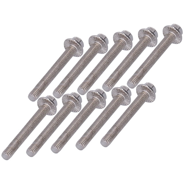 Pernos de cabeza hexagonal, 10 piezas, tornillos de cabeza hexagonal con brida, pernos hexagonales, diseño de clase mundial
