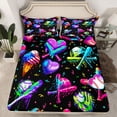 thumbnail image 2 of Castle Fairy Baseball Gamer Twin Sheet Sets for Female Men,Abstract Splash Bedding, 2 of 7