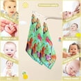 thumbnail image 2 of Colorful Parrot Birds Butterflies Baby Muslin Washcloths Soft Absorbent Face Towel, Tropical Leaves Jungle Flowers Burp Cloths Cotton Bath Wipes 5 PCS Infant Wash Cloth for Newborn Boys Girls 12x12, 2 of 6