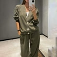 thumbnail image 5 of Pyhlmscde Women's Two Piece Sets Fall Outfits, Fall Outfits for Women, V Neck Cardigan for Women, Womens Fall Tops, 5 of 6