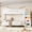 White + MDF + Pine + Twin XL Over Queen, variant on Twin/Twin XL over Full Bunk Bed, Solid Wood, Wardrobe & Climbing Wall