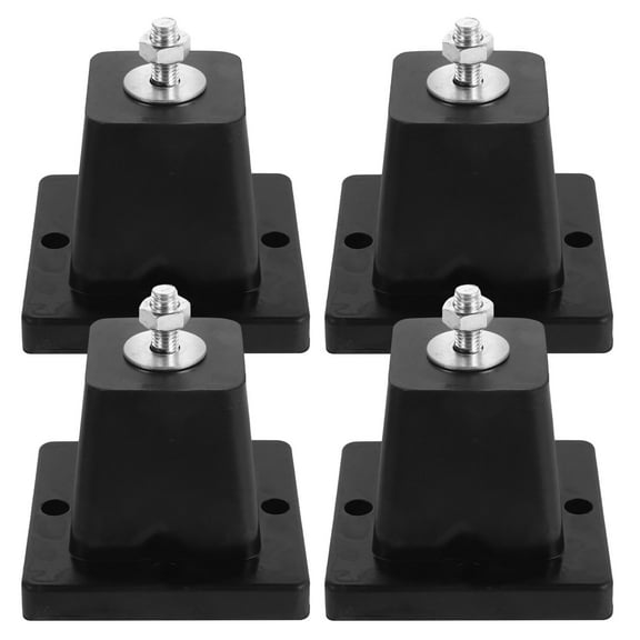 IDEANATEGRATE 4Pcs Non-slip Pads for Air Conditioner Damping Base Vibration Reduction Reusable Rubber
