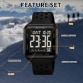 thumbnail image 6 of Men's Sports Watches Waterproof Military Digital Watches for Men with Multifunction Alarm Dual Time Zones Stopwatch, 6 of 7