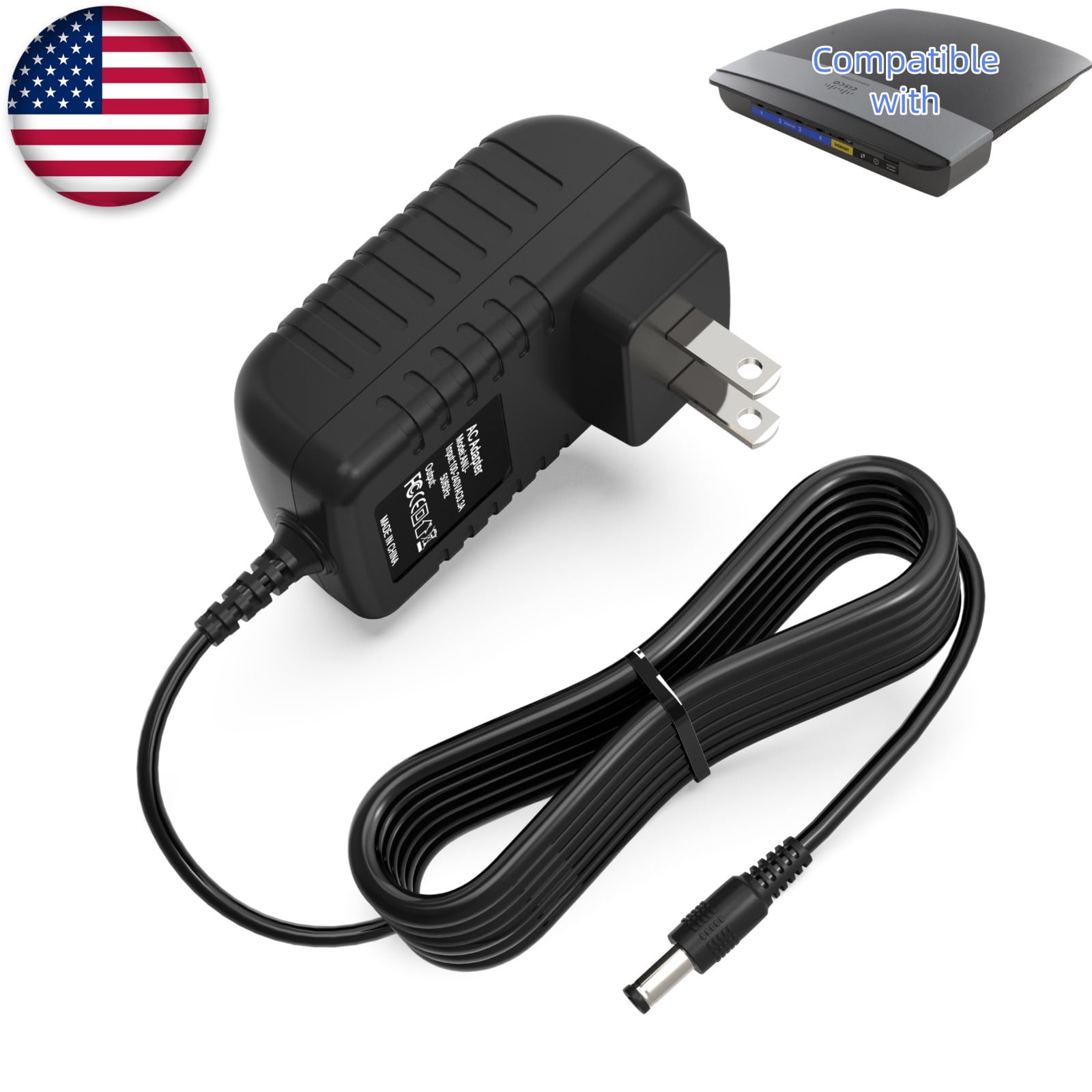 12V AC Adapter Compatible with Linksys Cisco Router E2500 E3000 E3200 E4200