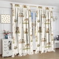 thumbnail image 4 of Cute Animal Curtains Watercolor Nature Leaf Squirrel Deer Bear Cartoon Cute Woodland Animals Colorful Art Print for Kids Girls Bedroom Living Room Decor Rod Pocket Blackout Window Drape 42x63in, 4 of 6
