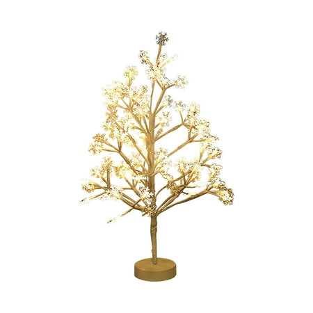 

Yrtoes Holiday Ornaments Tabletop Bonsai Tree Light Artificial Tree Lamp Battery/Usb Operated For Bedroom Desktop Party Indoor Decor Lights (Warm White)