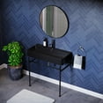 thumbnail image 6 of Carre 36 Ceramic Console Sink Matte Black Basin Black Legs, 6 of 10