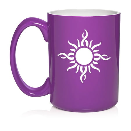

Tribal Sun Ceramic Coffee Mug Tea Cup Gift (15oz Purple)