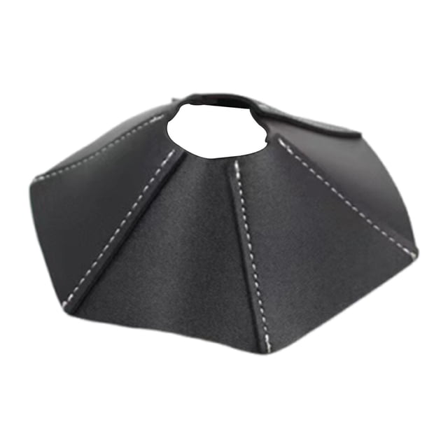 Cubierta de luz para lámpara de camping, decoración vintage, de cuero sintético, para tienda de campaña, para reuniones en el patio, mochileros, Negro