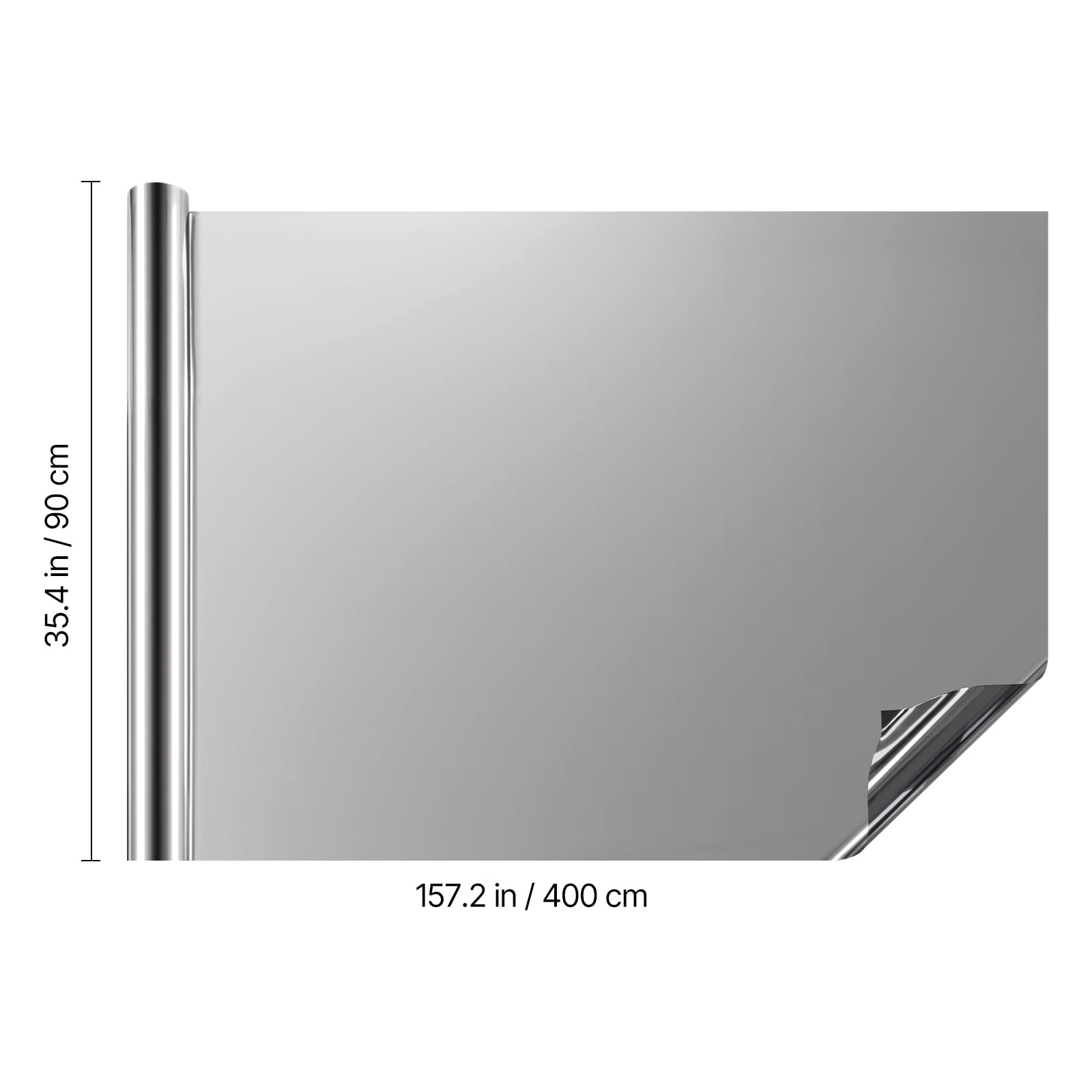 KFFKFF Privacy Window Film, Unidirectional Window Shade, Sunlight Mirror Reflection Heat Management Glass, Non-adhesive Sunlight Barrier, Transparent from Inside, Non-transparent from Outside