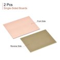 thumbnail image 2 of Uxcell 100mm x 70mm x 1mm FR4 Single-Sided PCB Copper Clad Board, 2 Count, 2 of 5