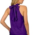 thumbnail image 2 of Duoif Womens Tank Tops, High Neck Sleeveless Top, Loose Fit Beach Vacation Shirt Womens Shirts Purple XXL, 2 of 7