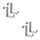 thumbnail image 1 of Toystoory 2pcs Over Door Hooks Multifunctional Cabinet Kitchen Office Nail-Free Towel Clasp Rack Hangers Z-shaped Hanger Sturdy Metal plata 2piezas Toystoory CBP093931, 1 of 6
