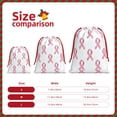 thumbnail image 2 of Super Soft Fabric Gift Bag Contraction Free Bag Mouth Pull Rope Design Red Ribbon Mouth For The Festival Classic Pink Ribbon Pattern Large, 2 of 8