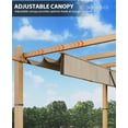 thumbnail image 6 of Outdoor Aluminum Pergola with Retractable Canopy, Reinforced 4-Sided Base, Waterproof & UV-Resistant Adjustable Roof, Modern Design for Patio, Deck, Backyard, and Garden, 6 of 9