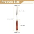 thumbnail image 2 of Uxcell Palette Knife Painting Tool 3.15" x 0.51" Stainless Steel Teardrop Blade 9.25" Length Spatula Painting Pallet knife with Hole Beech Wood Handle for Oil Acrylic Canvas, Red/Silver, 2 of 7