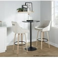 thumbnail image 2 of Hannah 30" Fixed-Height Barstool Set of 2, Bar Stools Swivel, Bar Chairs, Swivel Bar Stools Set of 2 with Back, Bar Stools for Kitchen Island (Cream Fabric), 2 of 6