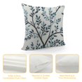 thumbnail image 4 of ONETECH  Classical Jacquard Teal Leaf Pattern Decorative Throw Pillow Case Cushion Cover, 4 of 5