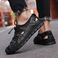 thumbnail image 4 of Zapatos casuales de gran tamaño para hombre, suela de costura gruesa, estación independiente de pie de malla de verano, 4 of 6