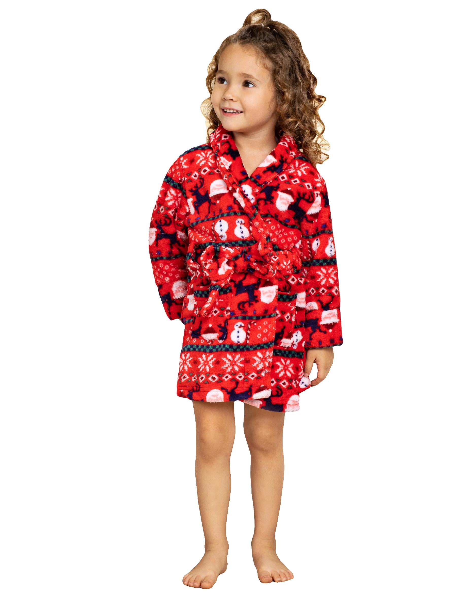 Intimo Family Robe Adult and Kids Plush Bathrobe Holiday Loungewear