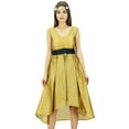thumbnail image 1 of Bimba Femmes Sans Manches Haut-Bas Asymétrique Robe de Bal, 1 of 9