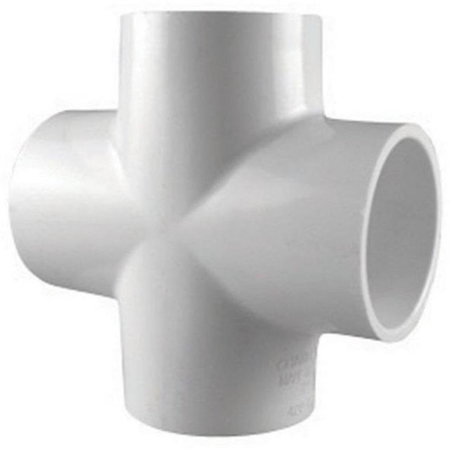 Schedule 40 PVC Cross, White, 1-1/4 In. - PVC 02410 1000HA