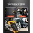 thumbnail image 6 of KFFKFF 8-Piece Ratcheting Wrench Set with Organizer Rack, Cr-V Steel, Metric Sizes 8 mm to 19 mm, Suitable for Household, Garage, Workshop, Auto Repairs, and Emergencies, 6 of 9
