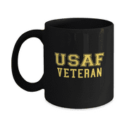 Air Force Veteran Coffee Mug - Air Force Coffee Cup - 11oz Black