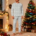thumbnail image 2 of successthop Couple Matching Pajamas Heart Valentine Day Long Sleeve Crewneck Top and Pant with Pockets Sleepwear White L, 2 of 8