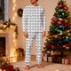 thumbnail image 1 of TaTaai Cozy Couple Matching Pajama Set, Christmas Valentine's Day Matching Loungewear, Long-Sleeve Round Neck Double Pocket Set Gift, 1 of 8